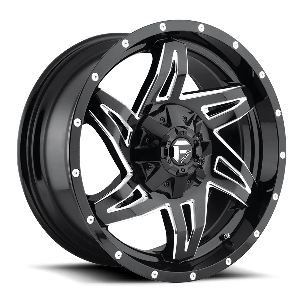 Fuel Rocker [ D613 ] - Gloss Black And Milled 1