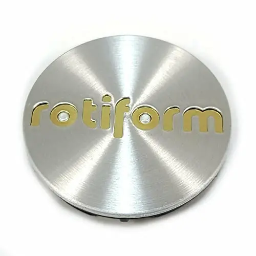 Rotiform Wheels Center Hub Cap 1003-40Mg Machined 2.36 Inch Gold Logo For 5-Lug 1