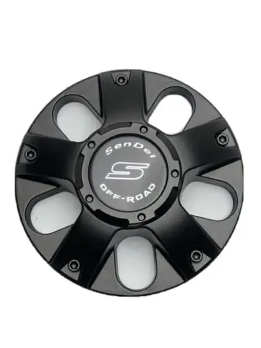 Sendel Off-Road Matte Black Snap In Wheel Center Cap Lockr-5H-Cap Locker-5H-2 1