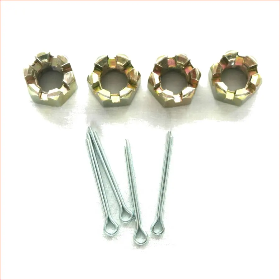 Set (X4) Axle Castle Nuts / Split Pins Kit 1