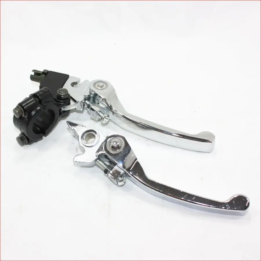 Silver Bifold Foldable Clutch + Brake Lever Handle 110Cc 125Cc 1