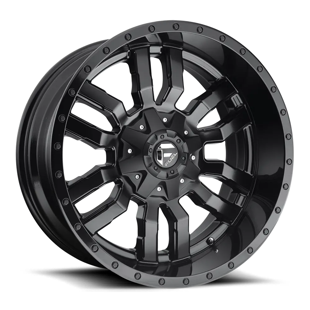 Fuel Sledge [ D596 ] - Matte Black W/ Gloss Black Lip 1