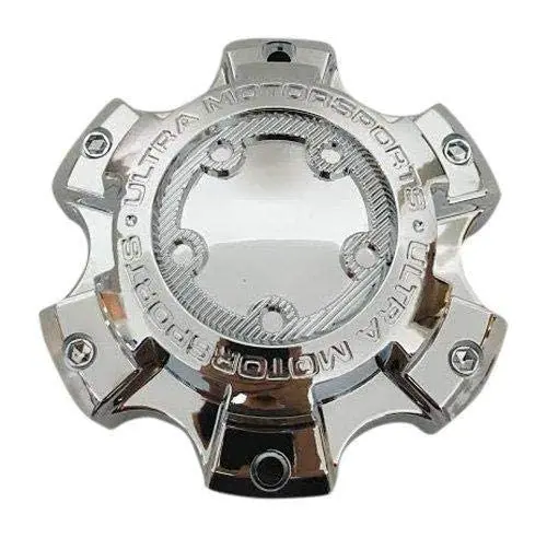 Sparkoo New Chrome Ultra Wheel Motorsports C800805 A89-9865 Wheel Rim Center Hub Cap (1) 1