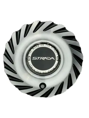 Strada Black And Machined Wheel Center Cap C-1087-3 C-Stra-2 1
