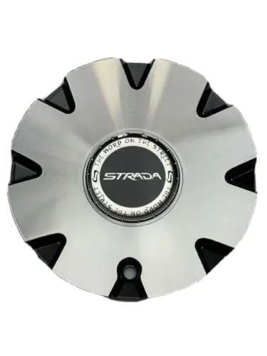 Strada Black And Machined Wheel Center Cap C-863-3 C-Stra-1 1