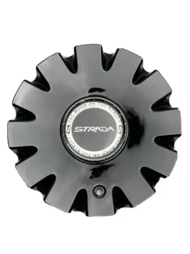 Strada Gloss Black Wheel Center C-1093-4 C-Stra-1 1