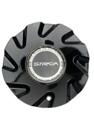 Strada Gloss Black Wheel Center Cap C-876B-2 C-Stra-2 1