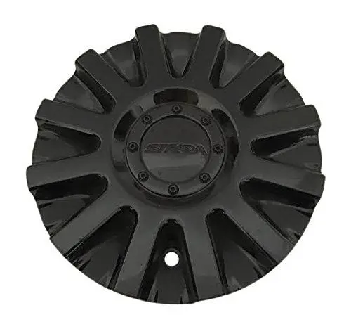 Strada Wheels S16 11212285F-1 Black Wheel Center Cap 1