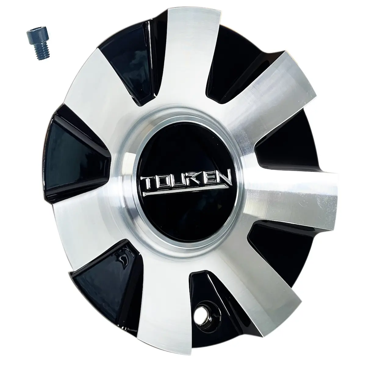 Touren # C1032603b / Jf006 / Tr60 3260 19" Black Machined Wheel Rim Center Cap 1