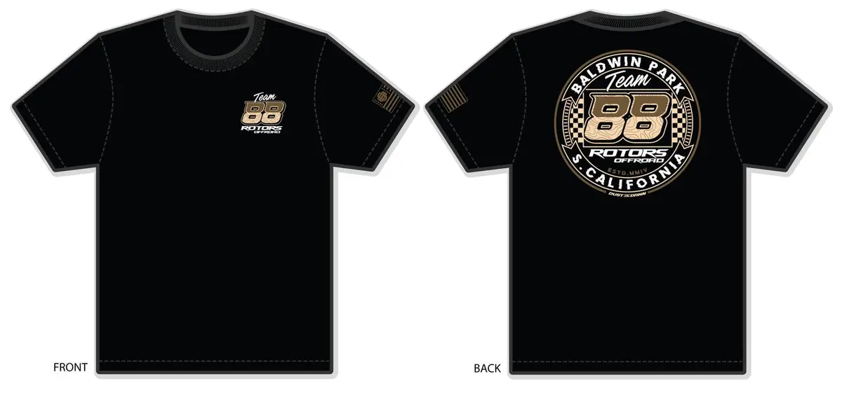 Dust Til Dawn Collab "Team 88 Rotors" Short Sleeve T Shirt 1