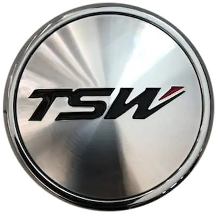 Tsw Wheels C-F80 Cc60f Chrome With Black Logo Center Cap 60Mm 1