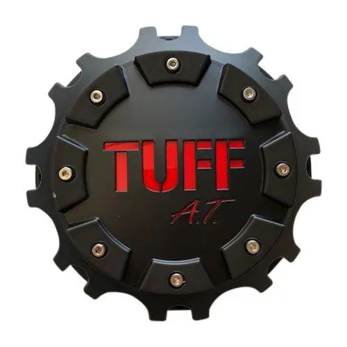 Tuff At Wheels C6119-8 C6119-6Cap Black And Red Center Cap 1