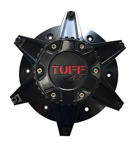 Tuff T12 Wheel Center Cap 5 Lug C-623201-1 Tt12ddsbr Satin Black With Red Logo 1