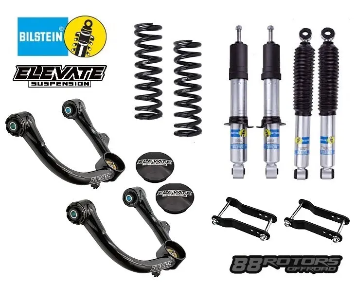 07-21 Toyota Tundra Bilstein 5100 Shocks, Ome Springs, Elevate Uca, Lift Shackles 1