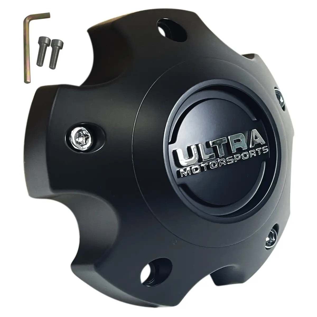 Ultra Motorsports Wheels Flat Black Wheel Center Cap # 89-9755Sb (1 Cap) 1