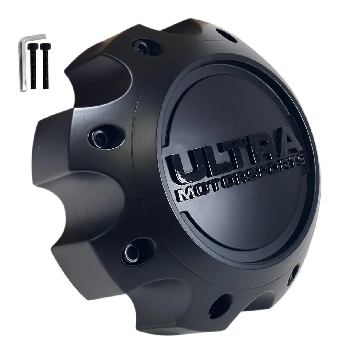Ultra Motorsports Wheels Flat Black / Black Logo Wheel Center Cap # 89-9778Sbb (4 Caps) 1