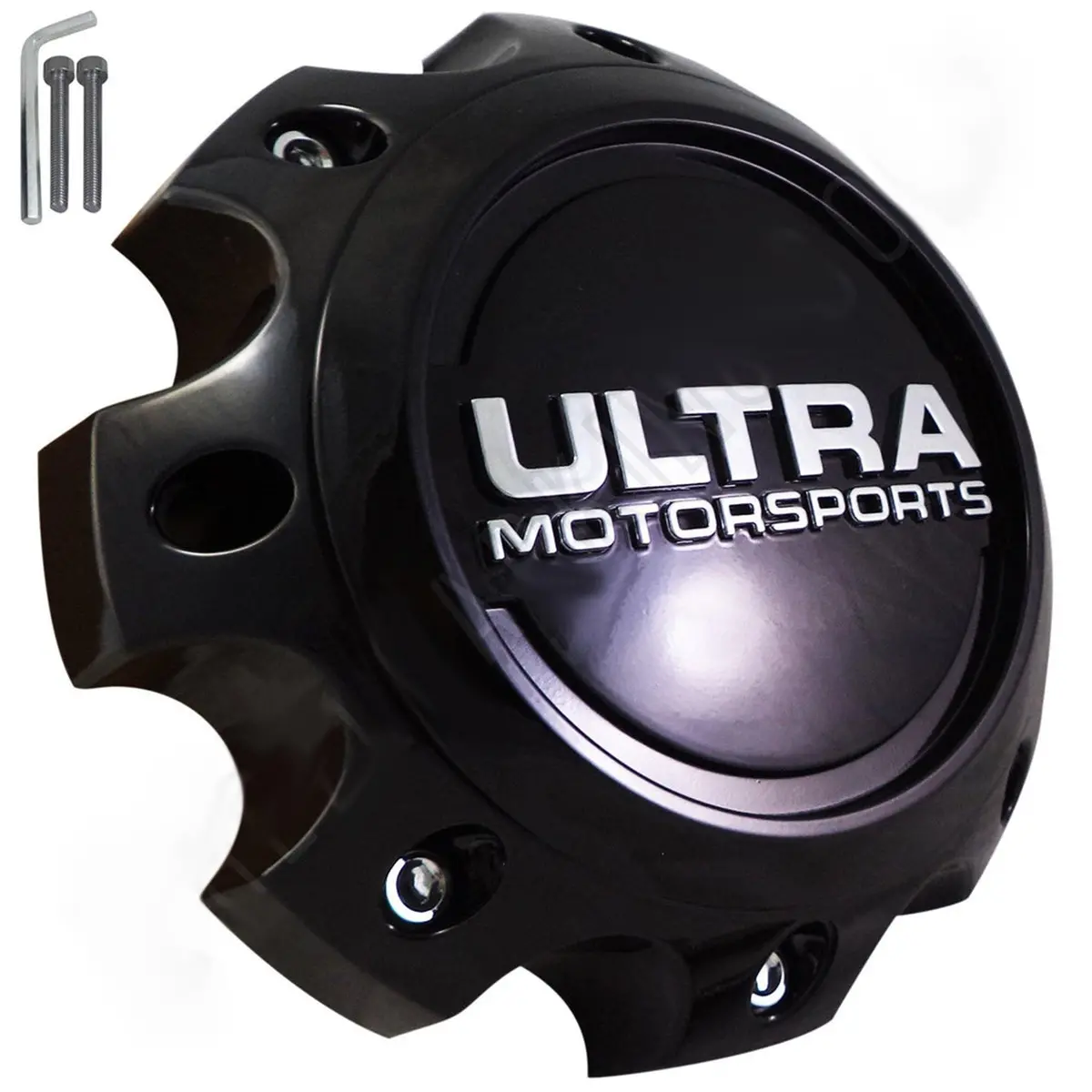 Ultra Motorsports Wheels Gloss Black Custom Wheel Center Caps # 89-9779 (1 Cap) 1