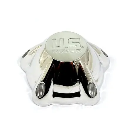 Us Mags Sniper Cap 1002-06H Polished Wheel Center Cap 4-1/16" Od Bolt-On For 5X4.75 5X120.65 5X4.5 5X114.3 5X5 5X127 1