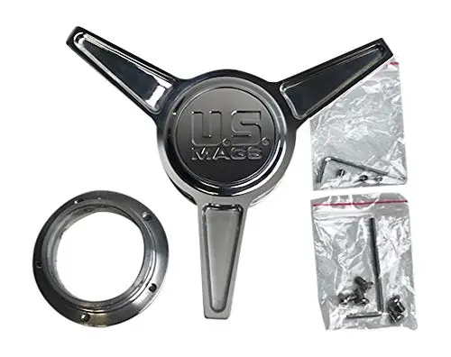 Us Mags Wheels 1003-83-06H Polished Wheel Knock Off Center Cap 1