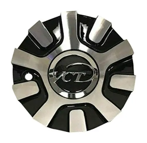 Vct Wheels V48 Black And Machined Wheel Center Cap 236-20-Al 1