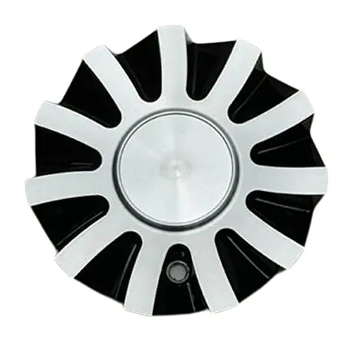 Velocity Wheels Elure No Logo Black And Machined Wheel Center Cap Csvw21-B2a Csvw21-2A 1