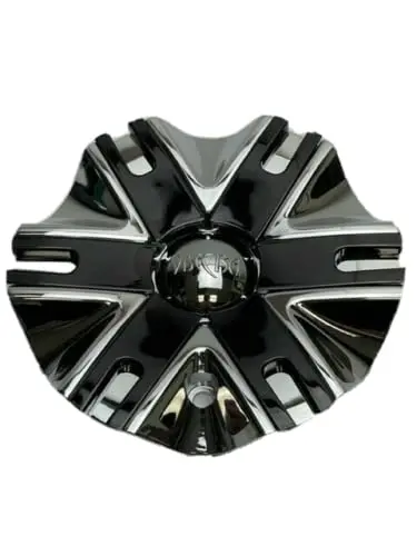 Viscera Vsc 841 Chrome Gloss Black Inserts Wheel Center Cap Emr0841-Car-Cap 1