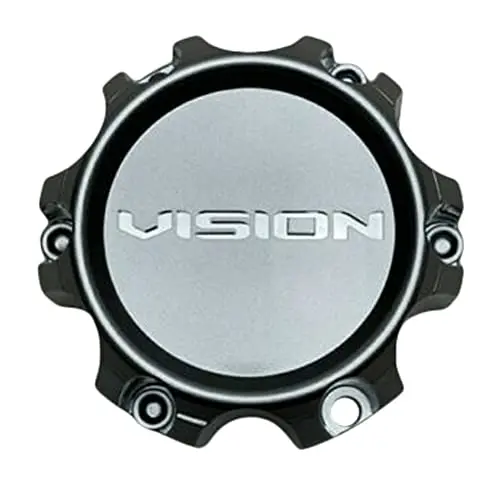 Vision Gun Metal Gray 6 Lug Wheel Center Cap C353gm-6V C353gm-6V-Up 1