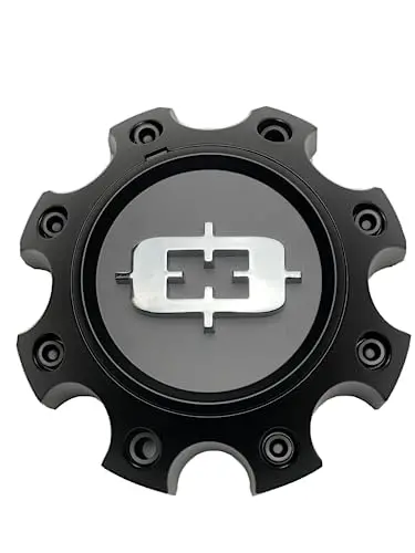 Vision Matte Black 8 Lug Wheel Center Cap C360-8V 1