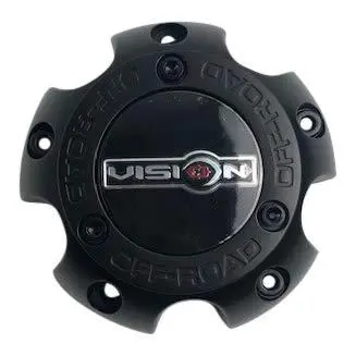 Vision Wheels C111mb-5V Matte Black Wheel Center Cap 1