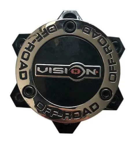 Vision Wheels C394plmb-6V Black And Chrome Center Cap 6 Lug 1