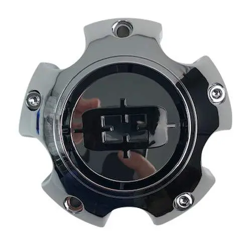 Vision Wheels C415-5V C415-Ec 5 Lug Chrome And Black Center Cap 1