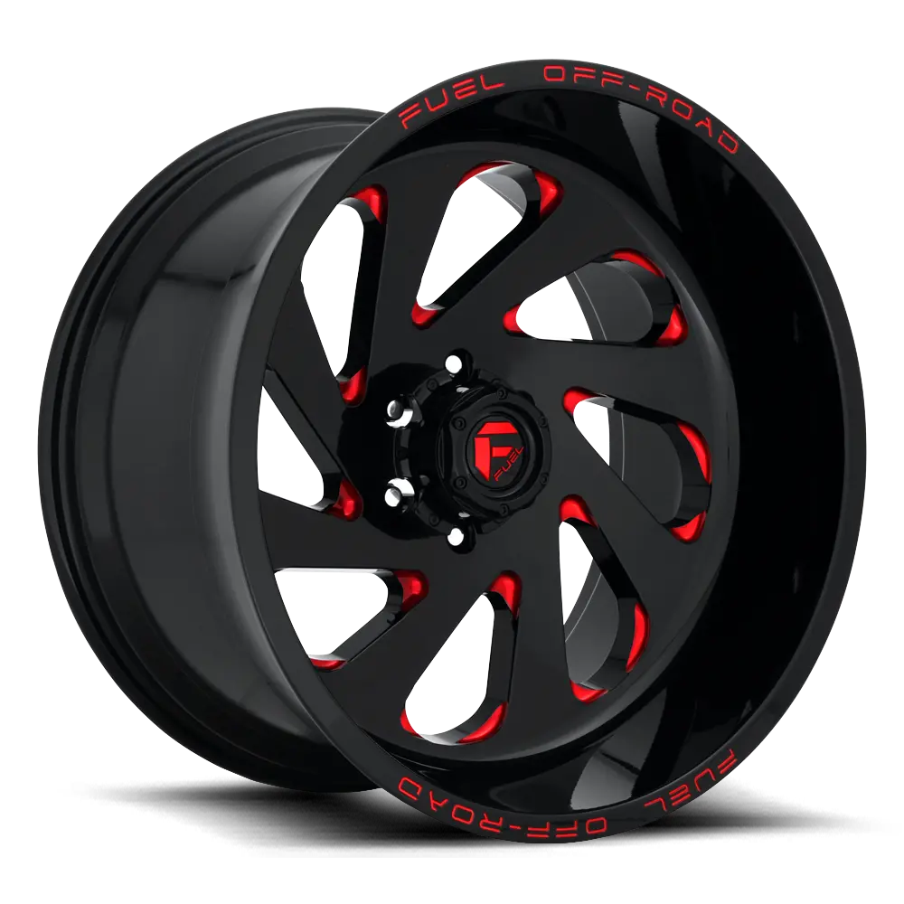 Fuel Vortex [ D638 ] - Gloss Black W/ Candy Red 1