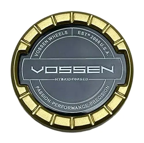 Vossen Hybrid Forged Gold Snap In Wheel Center Cap Vos-3 Fits Hf Series Wheels 1