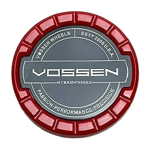 Vossen Hybrid Forged Red Snap In Wheel Center Cap Vos-3 Fits Hf Series Wheels 1