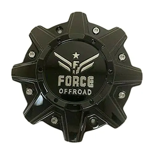 Wheel Center Caps Force Offroad Wheels C-A13 Gloss Black 8.5 Diameter 1