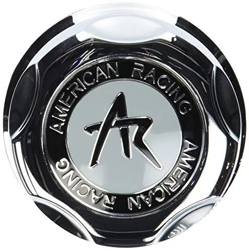 American Racing 1342100S Snap-In Center Cap With Silver Logo 1