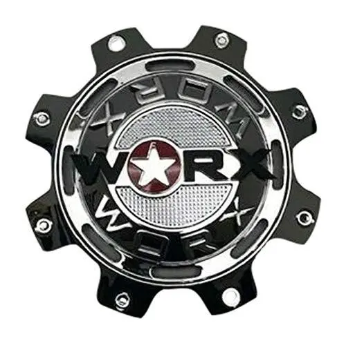 Worx By Ultra 8 Lug Chrome Wheel Center Cap 30171765F-A Flat Type 1