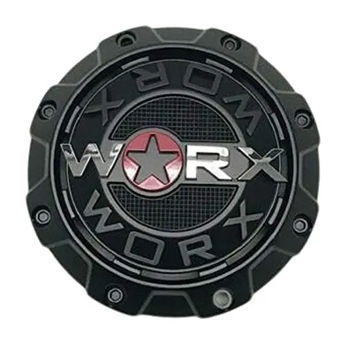 Worx By Ultra 8 Lug Matte Black Wheel Center Cap 30171765F-A 1-Inch Spacer 1