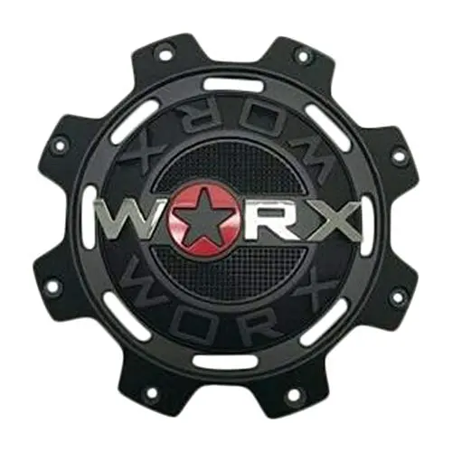 Worx By Ultra 8 Lug Matte Black Wheel Center Cap 30171765F-A Flat Type 1