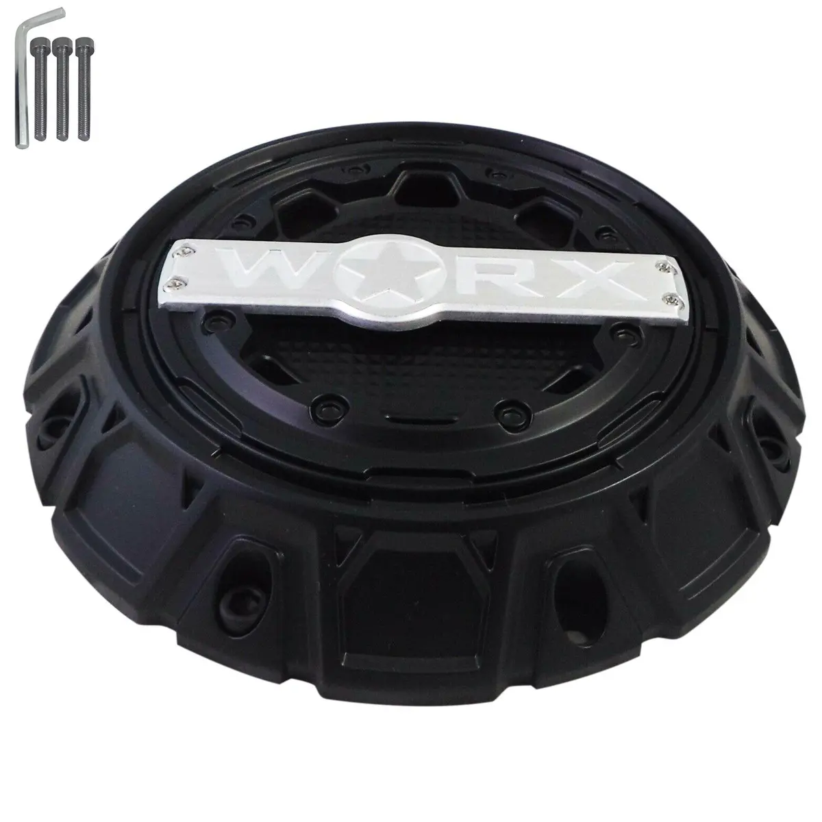Worx Wheels Flat Black Custom Wheel Center Cap # Wrx-0056Sb (4 Caps) 1