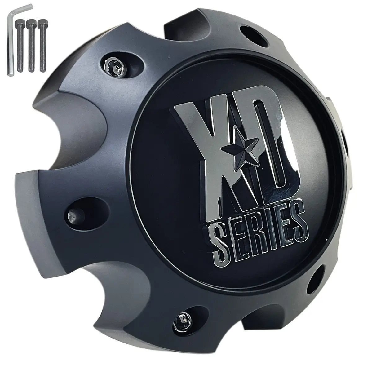 Kmc Xd Series Wheels Black Custom Wheel Center Cap # 1079L145 + Bolt (4 Caps) 1