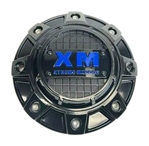 Xtreme Mudder Gloss Black And Blue Logo Wheel Center Cap 1216 1