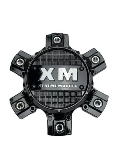 Xtreme Mudder Gloss Black Chrome Logo Wheel Center Cap 0211-139 1