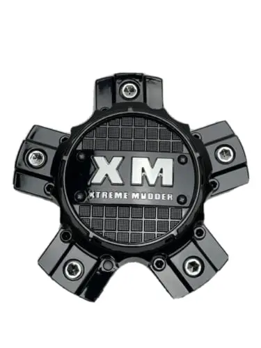 Xtreme Mudder Gloss Black Chrome Logo Wheel Center Cap 0211-150 1