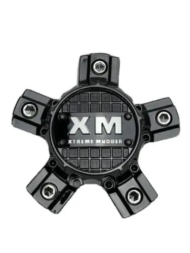 Xtreme Mudder Gloss Black Chrome Logo Wheel Center Cap 0211A-127 1