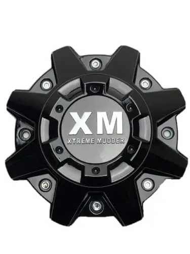 Xtreme Mudder Gloss Black Wheel Center Cap 395L212 C-5240-1-Sg C-5240-2-Sg 1