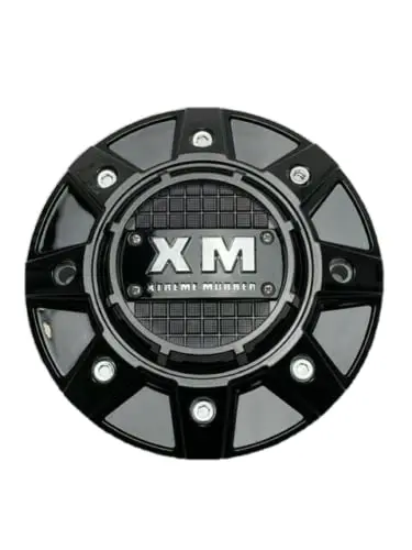 Xtreme Mudder Gloss Black Wheel Center Cap C-8023-1 1