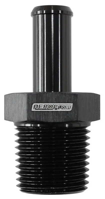 Male Npt To Straight An Hose Barb Adapter – 3/8" Npt To -6 An (Af841-06-10Anblk) 1