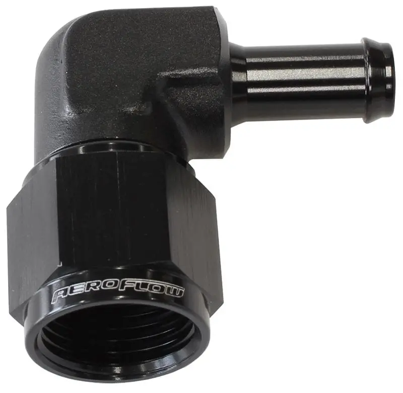 Earl'S Af413-06-05Blk 5/16" Hose Barb To -6An 90° Fitting – Black Anodized Aluminum 1