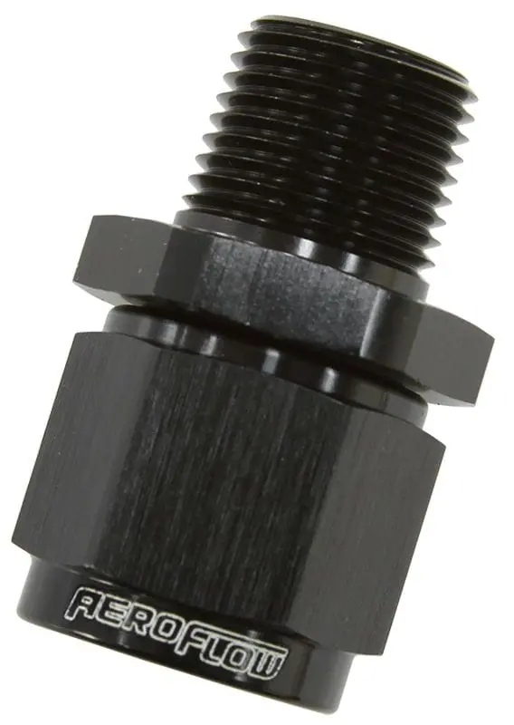 Earl'S Af916-12-08Blk 1/2" Npt To -12An Straight Adapter Fitting – Black Anodized 1